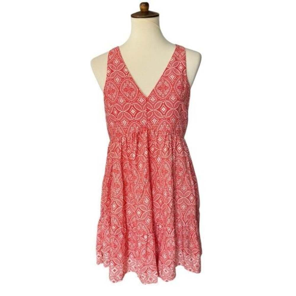 Sincerely Jules Coral Patterned Sleeveless Mini Dress Size S